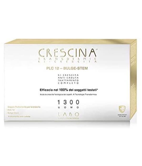 Crescina PLC12 BULGE STEM ANTI-CADUTA RICRESCITA - Trattamento completo 1300 Uomo (7+7+6 Fiale)