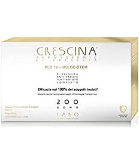 Crescina PLC12 BULGE STEM ANTI-CADUTA RICRESCITA - Trattamento completo 200 Uomo (14+14+12 Fiale)