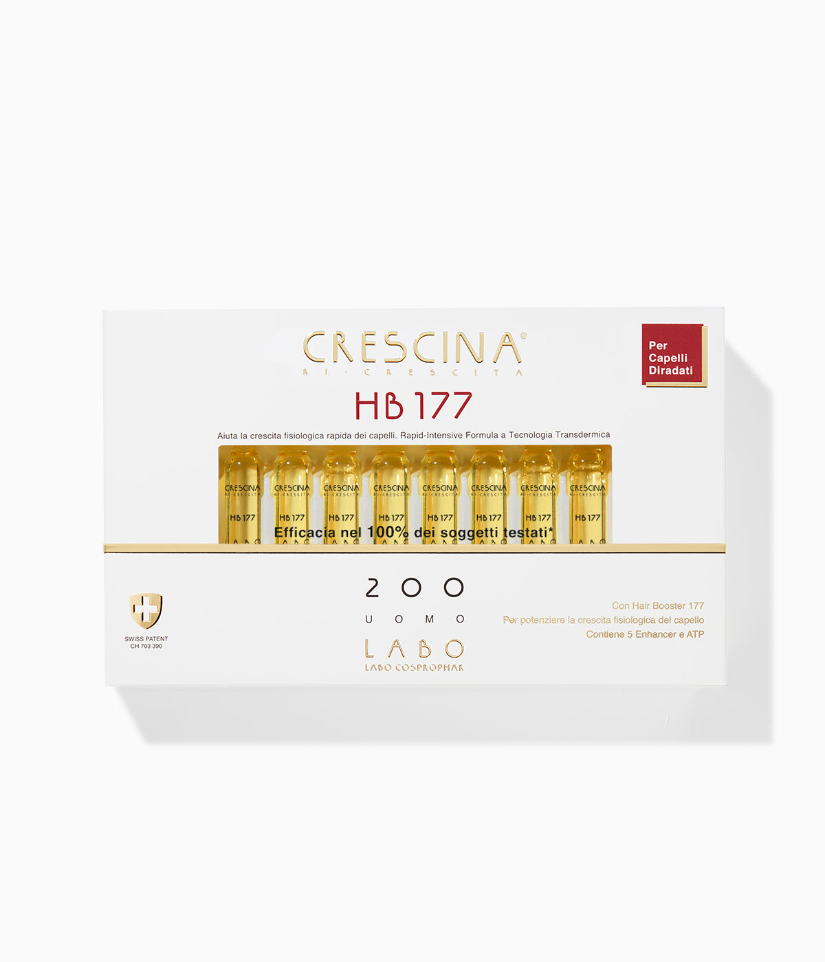 Crescina Transdermic  Ri-Crescita HB 177 Uomo 1300 (40 Fiale)